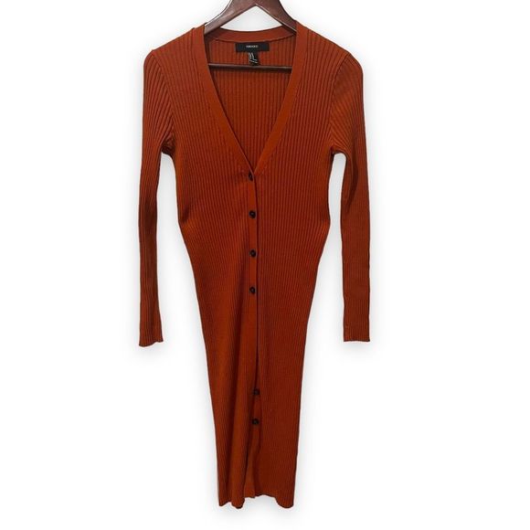 Rust Long Sleeve Dress - Picture 1 of 7
